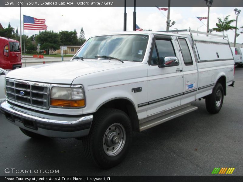 Oxford White / Grey 1996 Ford F250 XL Extended Cab 4x4
