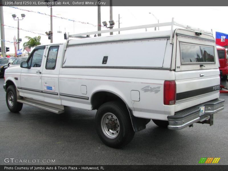 Oxford White / Grey 1996 Ford F250 XL Extended Cab 4x4