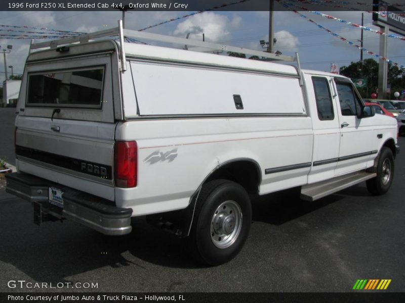 Oxford White / Grey 1996 Ford F250 XL Extended Cab 4x4