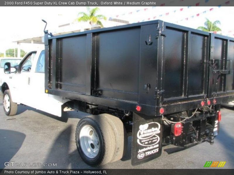 Oxford White / Medium Graphite 2000 Ford F450 Super Duty XL Crew Cab Dump Truck