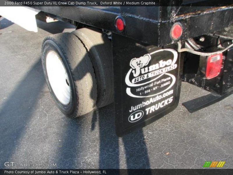 Oxford White / Medium Graphite 2000 Ford F450 Super Duty XL Crew Cab Dump Truck