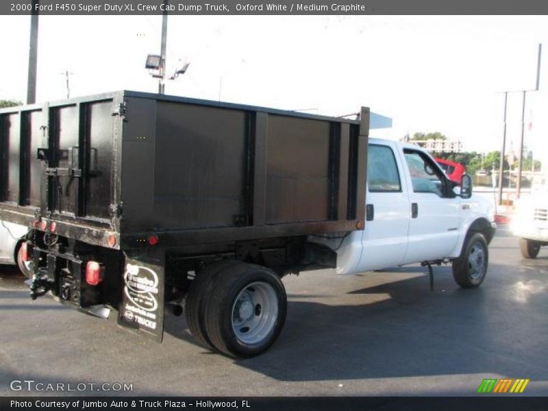 Oxford White / Medium Graphite 2000 Ford F450 Super Duty XL Crew Cab Dump Truck