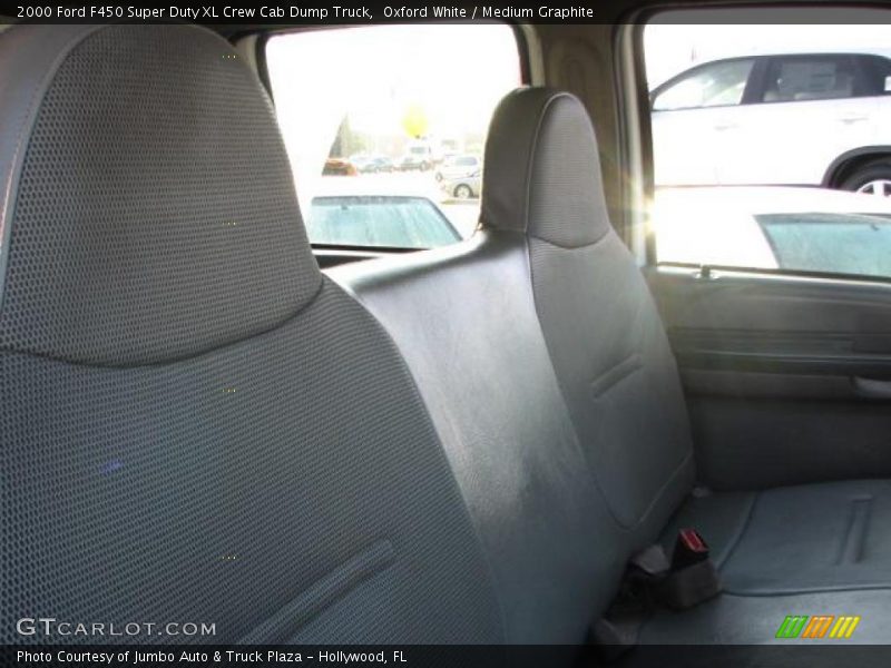 Oxford White / Medium Graphite 2000 Ford F450 Super Duty XL Crew Cab Dump Truck