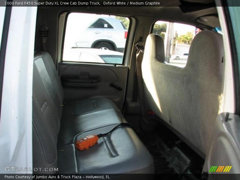 Oxford White / Medium Graphite 2000 Ford F450 Super Duty XL Crew Cab Dump Truck