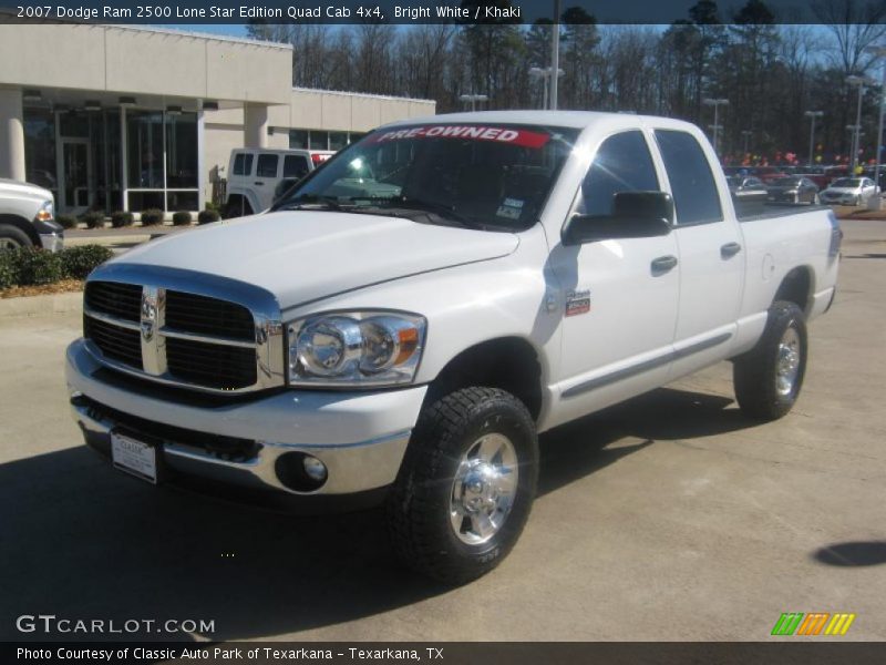 Bright White / Khaki 2007 Dodge Ram 2500 Lone Star Edition Quad Cab 4x4