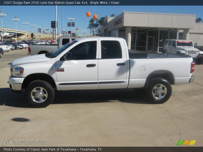 Bright White / Khaki 2007 Dodge Ram 2500 Lone Star Edition Quad Cab 4x4