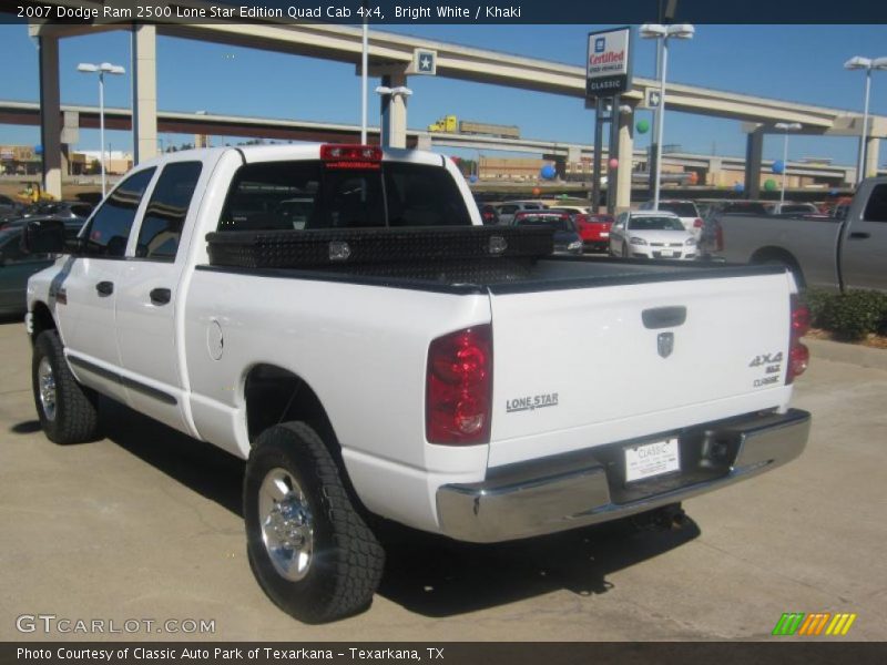 Bright White / Khaki 2007 Dodge Ram 2500 Lone Star Edition Quad Cab 4x4