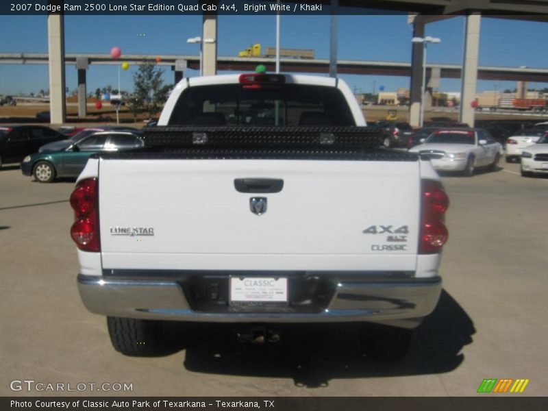Bright White / Khaki 2007 Dodge Ram 2500 Lone Star Edition Quad Cab 4x4