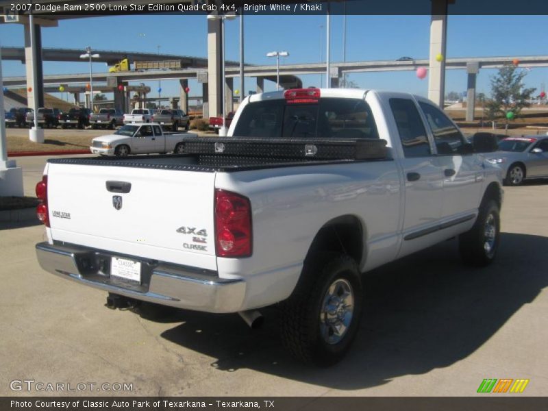 Bright White / Khaki 2007 Dodge Ram 2500 Lone Star Edition Quad Cab 4x4