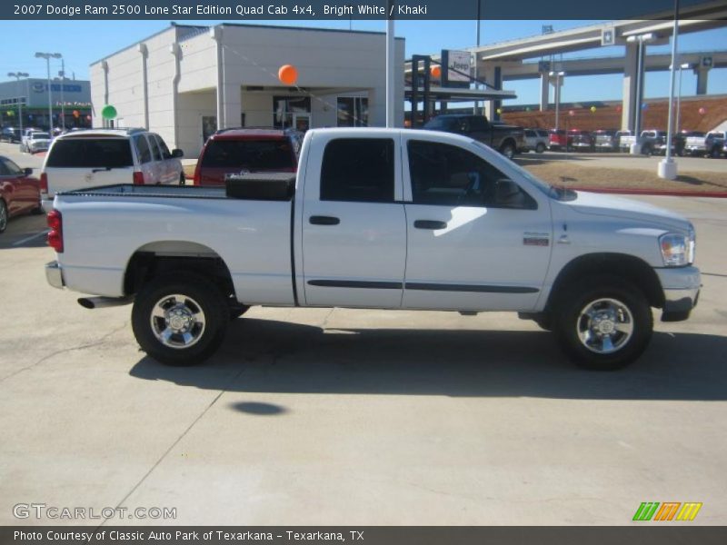 Bright White / Khaki 2007 Dodge Ram 2500 Lone Star Edition Quad Cab 4x4
