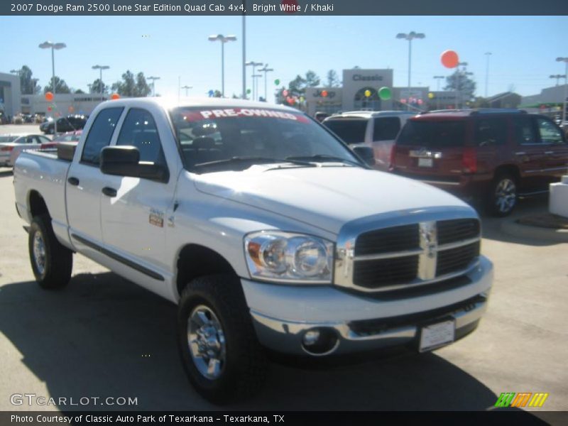 Bright White / Khaki 2007 Dodge Ram 2500 Lone Star Edition Quad Cab 4x4