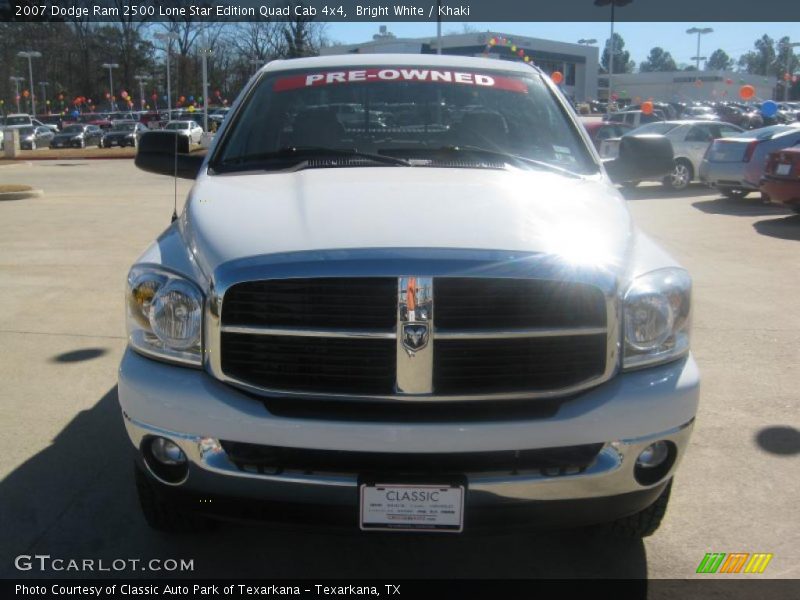Bright White / Khaki 2007 Dodge Ram 2500 Lone Star Edition Quad Cab 4x4