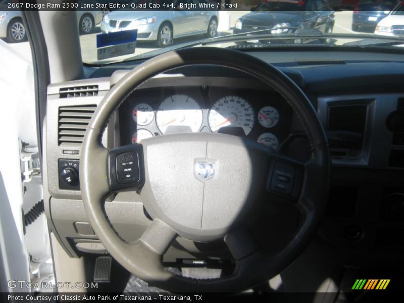 Bright White / Khaki 2007 Dodge Ram 2500 Lone Star Edition Quad Cab 4x4