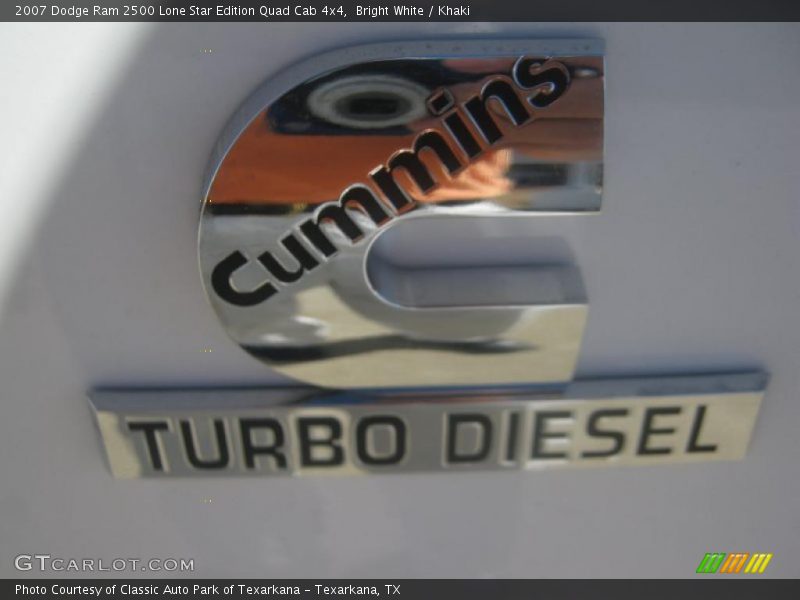 Bright White / Khaki 2007 Dodge Ram 2500 Lone Star Edition Quad Cab 4x4
