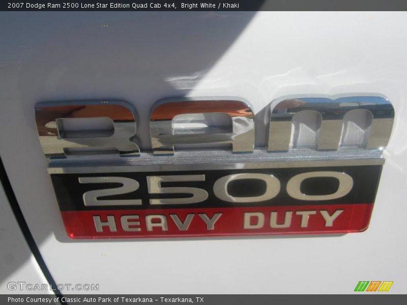 Bright White / Khaki 2007 Dodge Ram 2500 Lone Star Edition Quad Cab 4x4