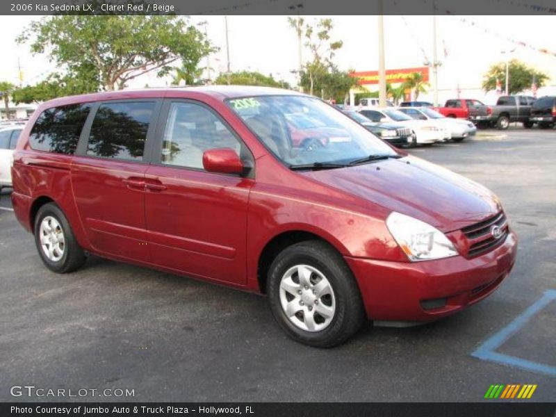 Claret Red / Beige 2006 Kia Sedona LX