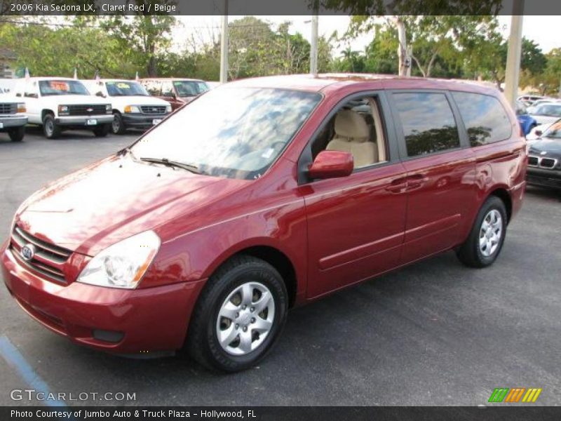Claret Red / Beige 2006 Kia Sedona LX
