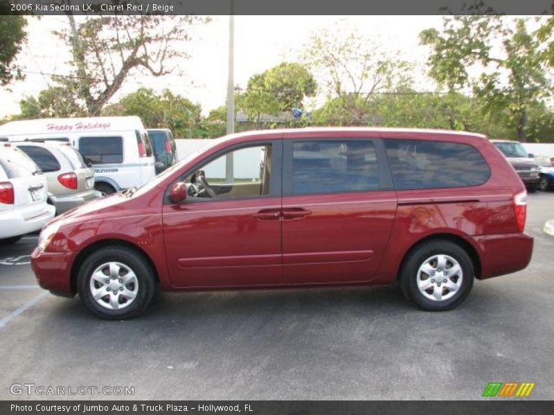 Claret Red / Beige 2006 Kia Sedona LX