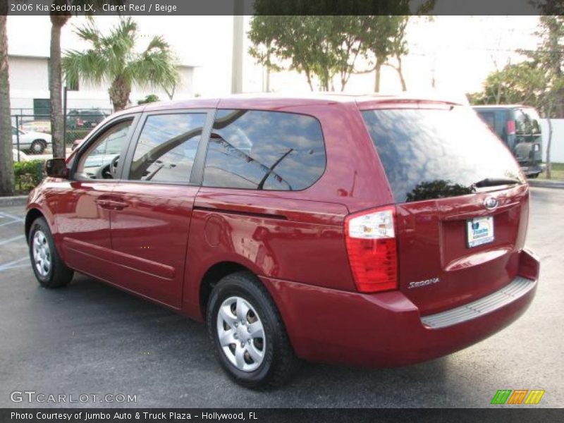 Claret Red / Beige 2006 Kia Sedona LX