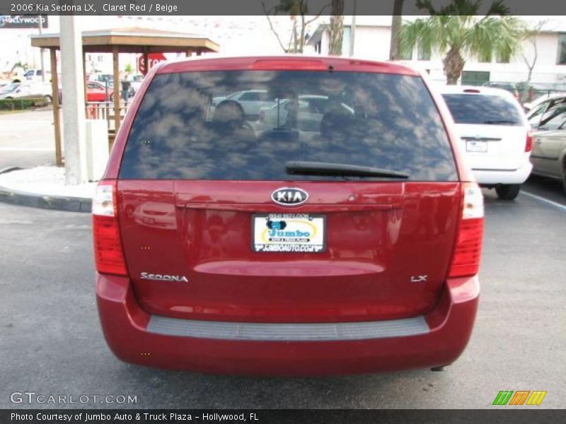 Claret Red / Beige 2006 Kia Sedona LX