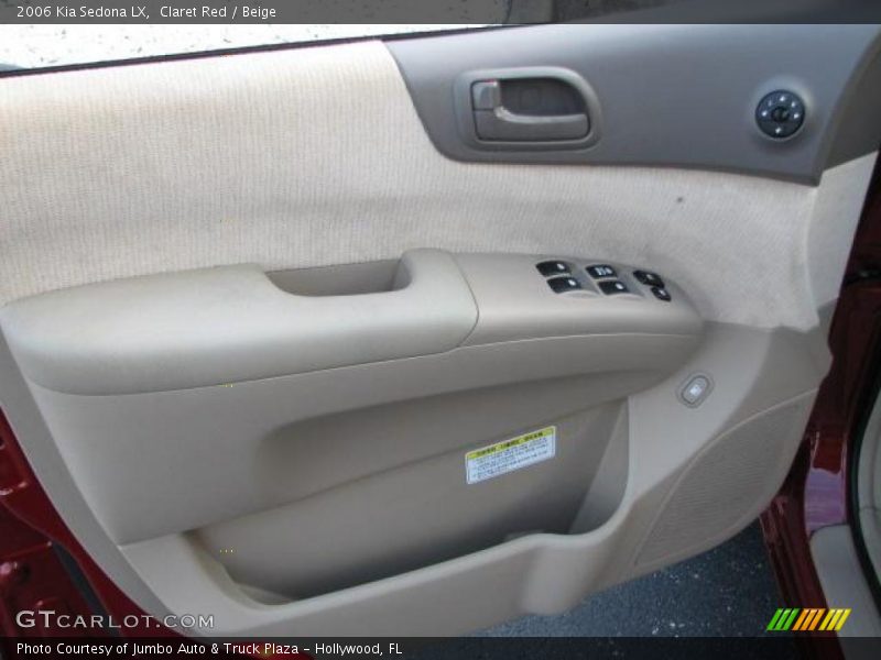 Claret Red / Beige 2006 Kia Sedona LX
