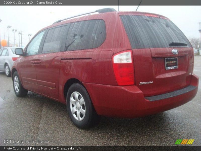 Claret Red / Gray 2009 Kia Sedona LX