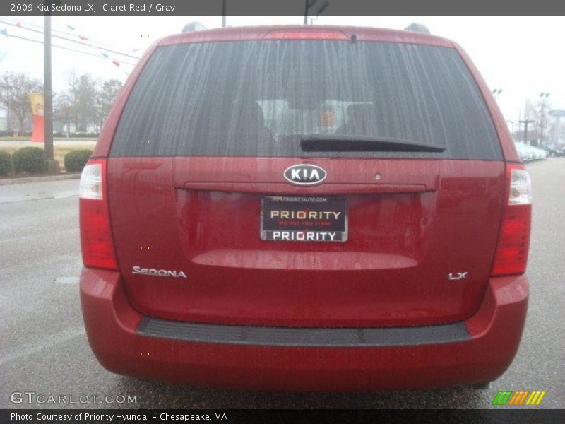 Claret Red / Gray 2009 Kia Sedona LX