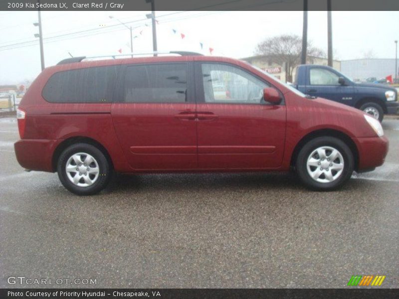 Claret Red / Gray 2009 Kia Sedona LX