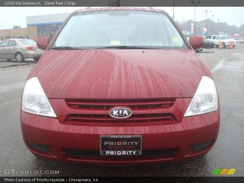 Claret Red / Gray 2009 Kia Sedona LX