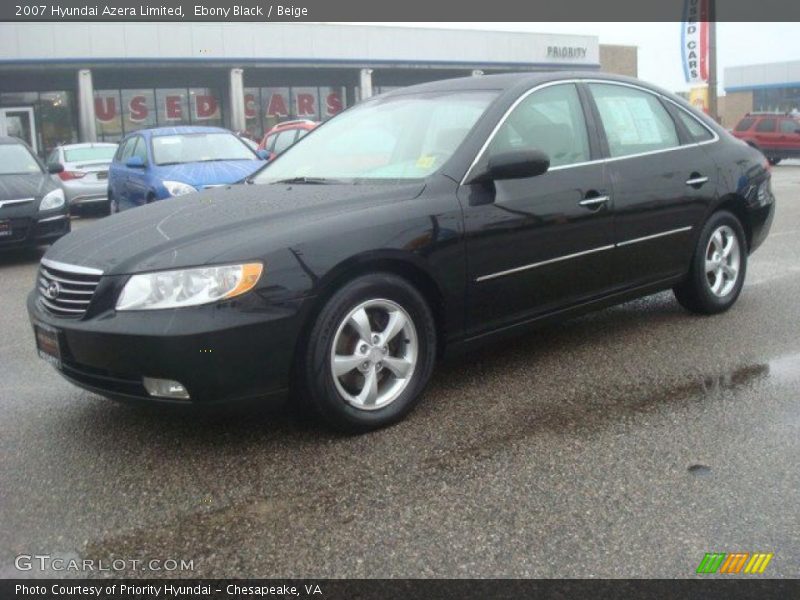 Ebony Black / Beige 2007 Hyundai Azera Limited