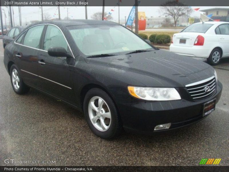 Ebony Black / Beige 2007 Hyundai Azera Limited