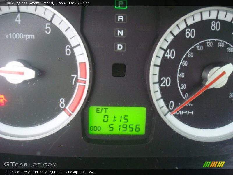 Ebony Black / Beige 2007 Hyundai Azera Limited