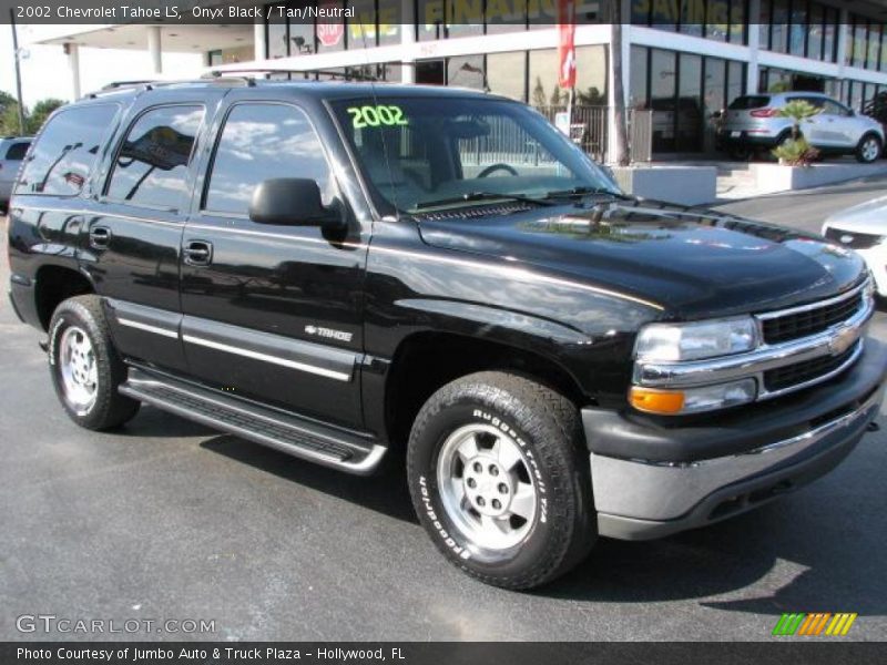 Onyx Black / Tan/Neutral 2002 Chevrolet Tahoe LS