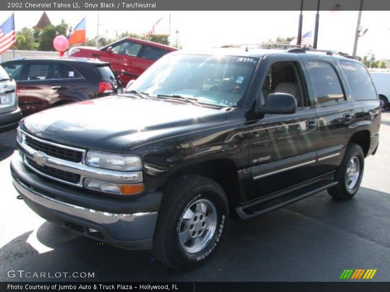 Onyx Black / Tan/Neutral 2002 Chevrolet Tahoe LS