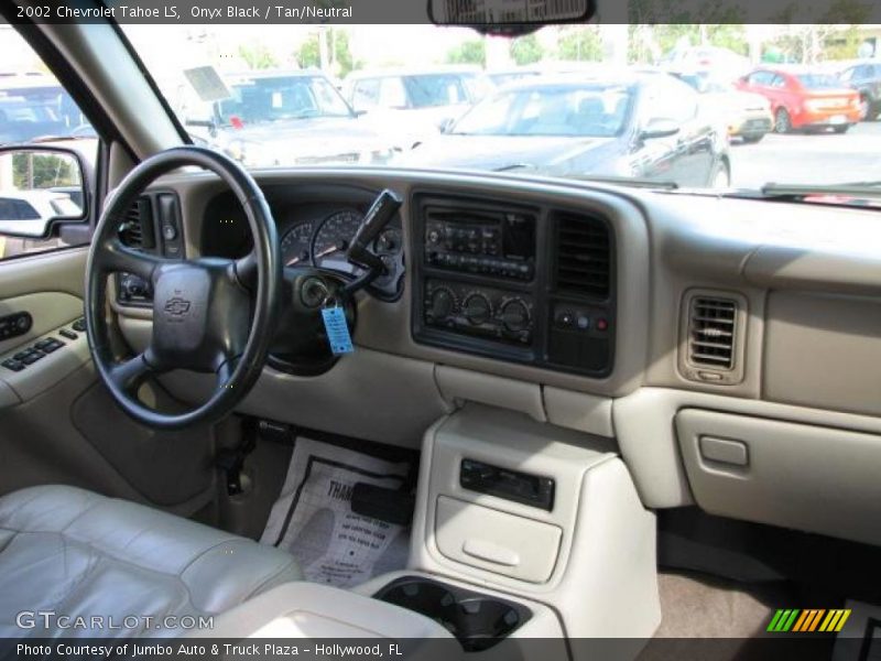 Onyx Black / Tan/Neutral 2002 Chevrolet Tahoe LS