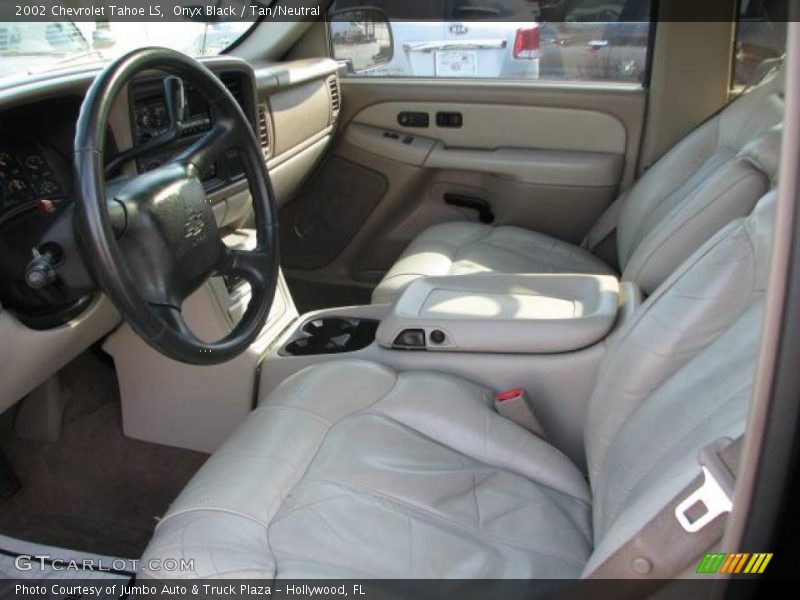 Onyx Black / Tan/Neutral 2002 Chevrolet Tahoe LS