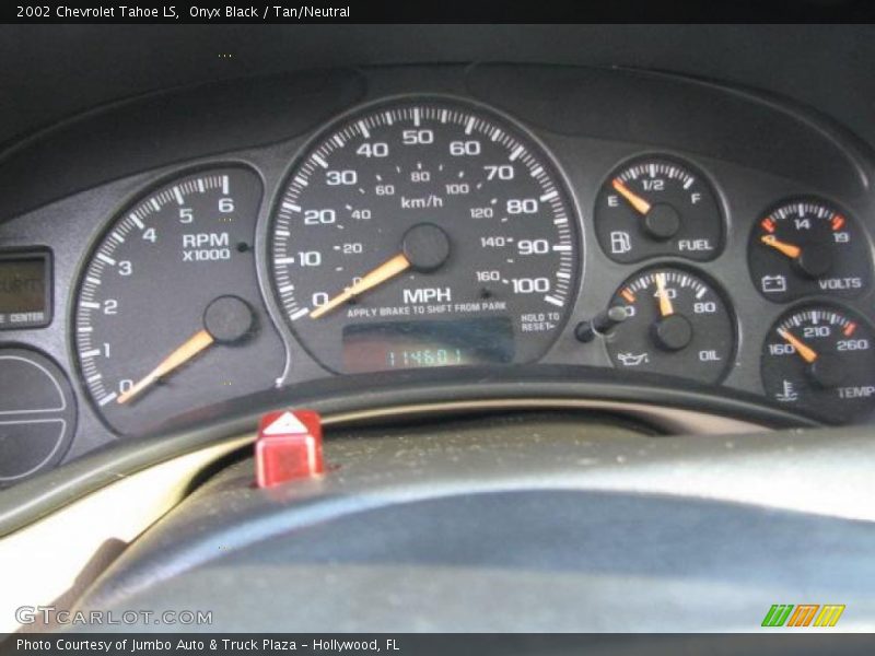 Onyx Black / Tan/Neutral 2002 Chevrolet Tahoe LS