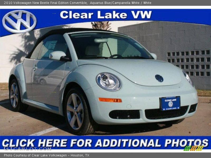 Aquarius Blue/Campanella White / White 2010 Volkswagen New Beetle Final Edition Convertible