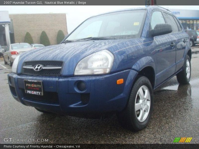 Nautical Blue Metallic / Beige 2007 Hyundai Tucson GLS