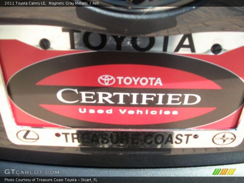 Magnetic Gray Metallic / Ash 2011 Toyota Camry LE