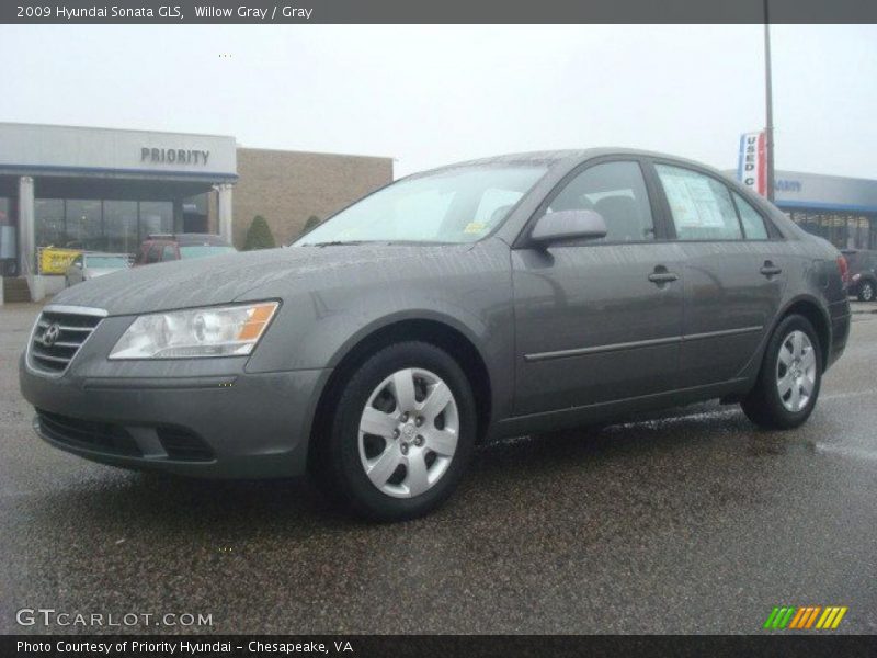 Willow Gray / Gray 2009 Hyundai Sonata GLS