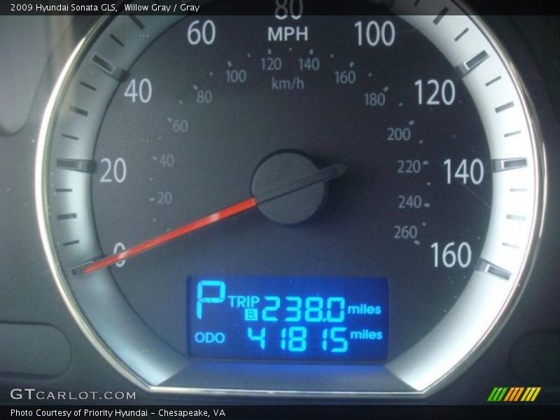 Willow Gray / Gray 2009 Hyundai Sonata GLS