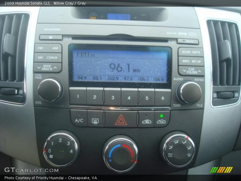 Willow Gray / Gray 2009 Hyundai Sonata GLS