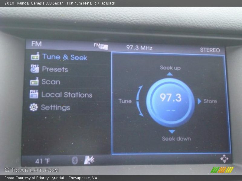Platinum Metallic / Jet Black 2010 Hyundai Genesis 3.8 Sedan