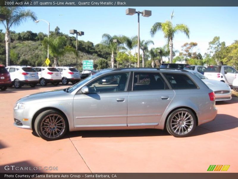 Quartz Grey Metallic / Black 2008 Audi A4 2.0T quattro S-Line Avant