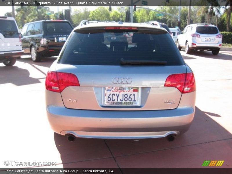 Quartz Grey Metallic / Black 2008 Audi A4 2.0T quattro S-Line Avant