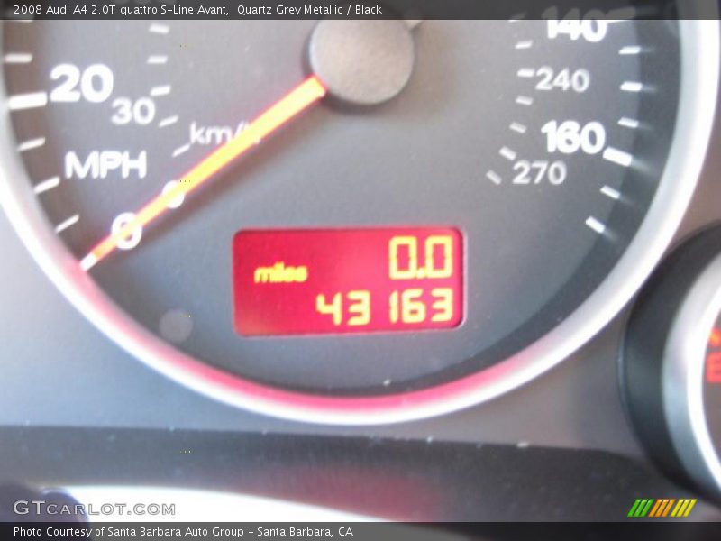 Quartz Grey Metallic / Black 2008 Audi A4 2.0T quattro S-Line Avant