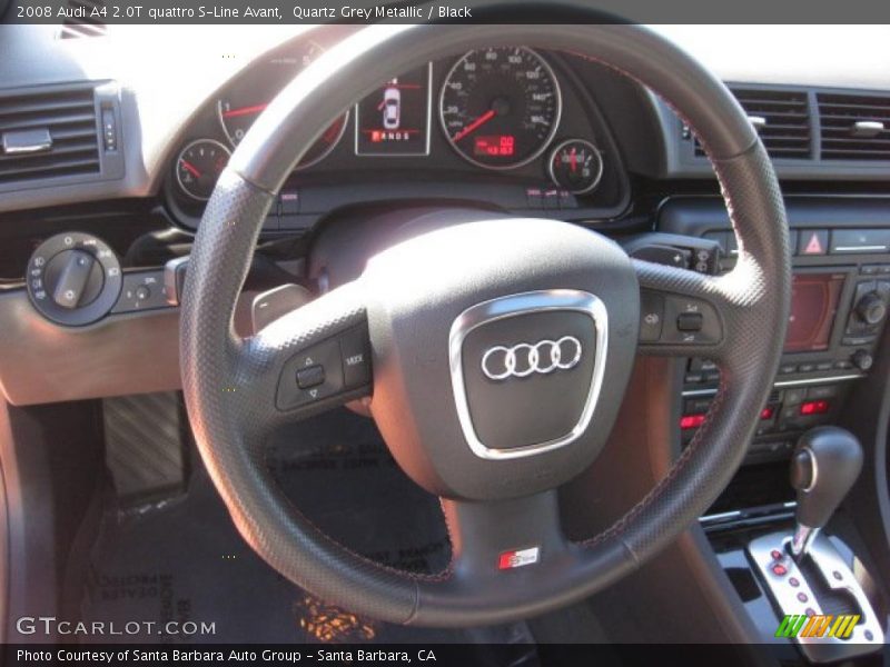 Quartz Grey Metallic / Black 2008 Audi A4 2.0T quattro S-Line Avant