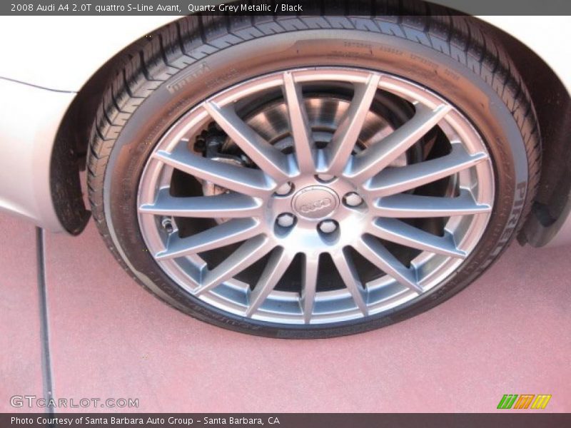 Quartz Grey Metallic / Black 2008 Audi A4 2.0T quattro S-Line Avant