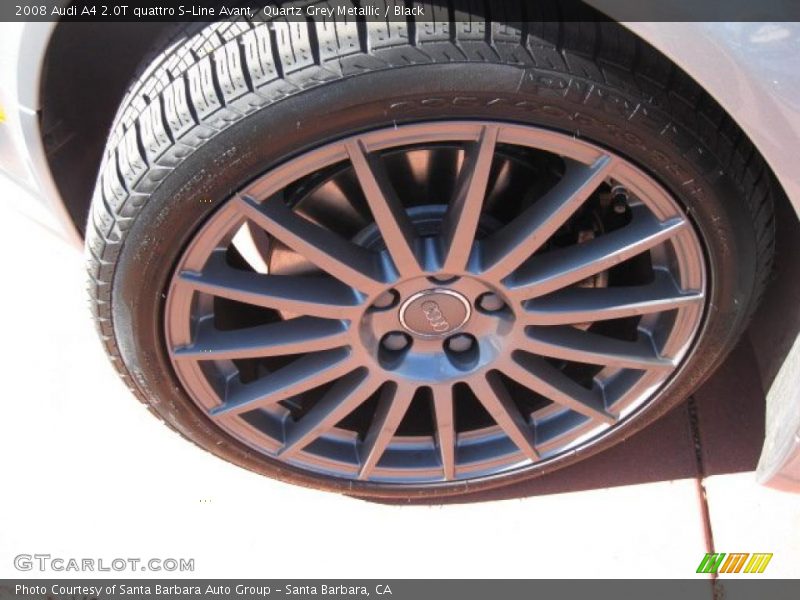 Quartz Grey Metallic / Black 2008 Audi A4 2.0T quattro S-Line Avant